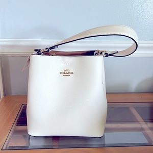 Coach leather small bucket bag